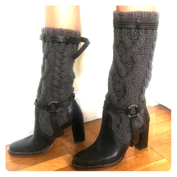 timberland knee high heel boots